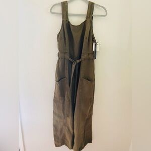 Nicole Miller Olive Green Utility Cargo Jumpsuit Size 8 NWT